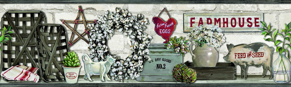 Farmhouse Shelf Black Border