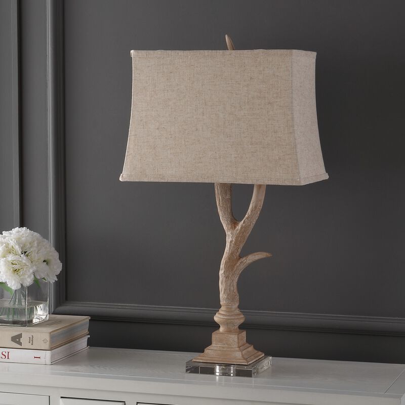 Antler Rustic Resin/Crystal LED Table Lamp