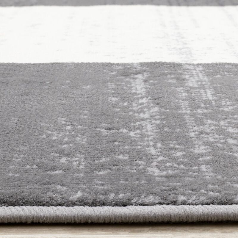 Novelle Home Functional Style Yellow Grey Geometric Blocks Rug, 4'7 x 6'7, 4'7 x 6'7 image number 6