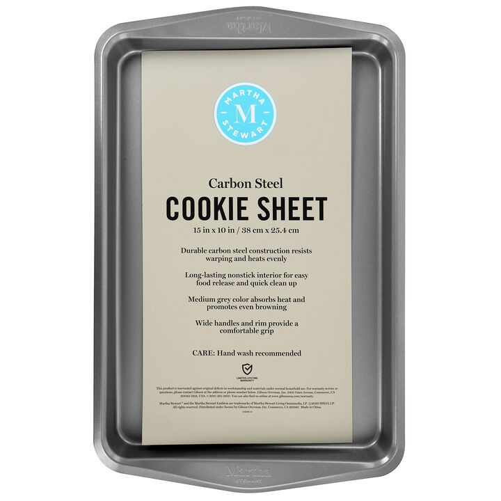 Martha Stewart Carbon Steel 15 Inch Cookie Sheet