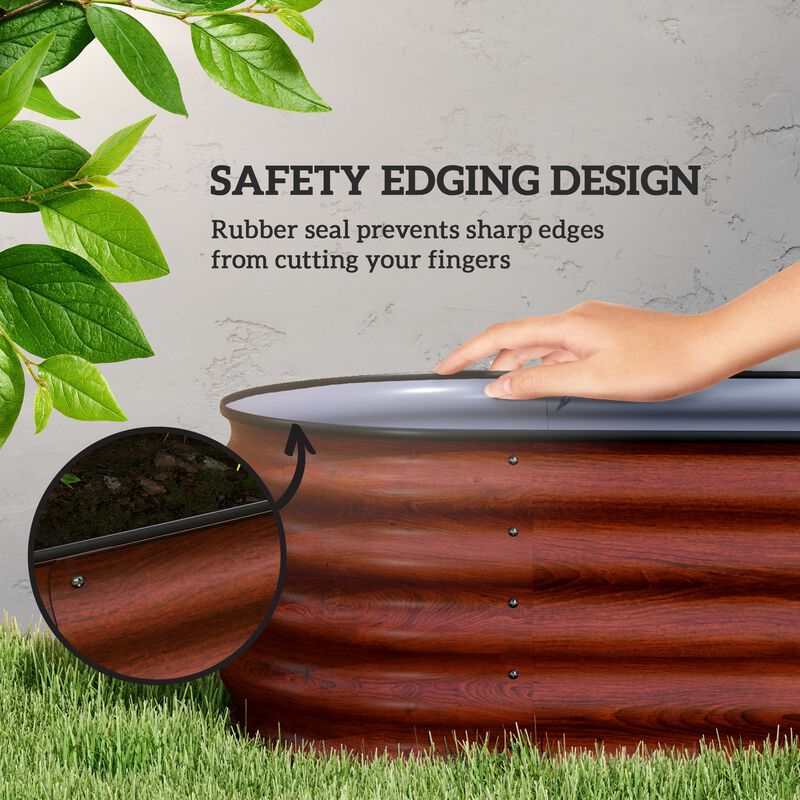 Hivvago Raised Metal Garden Bed with Safety Edges image number 5