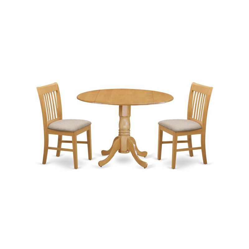 3 Pc Kitchen nook Dining set-small Table and 2 dinette Chairs