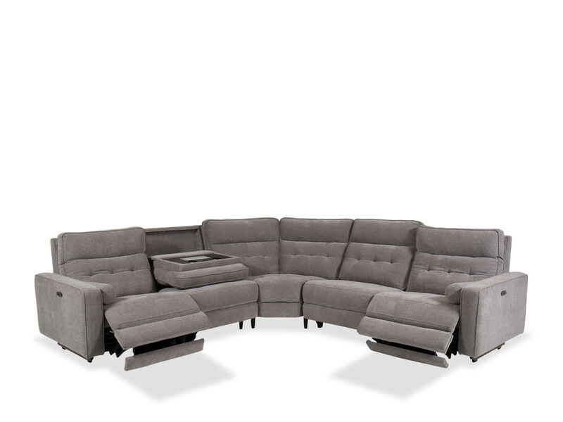 Elite Pewter 5-Piece Sectional