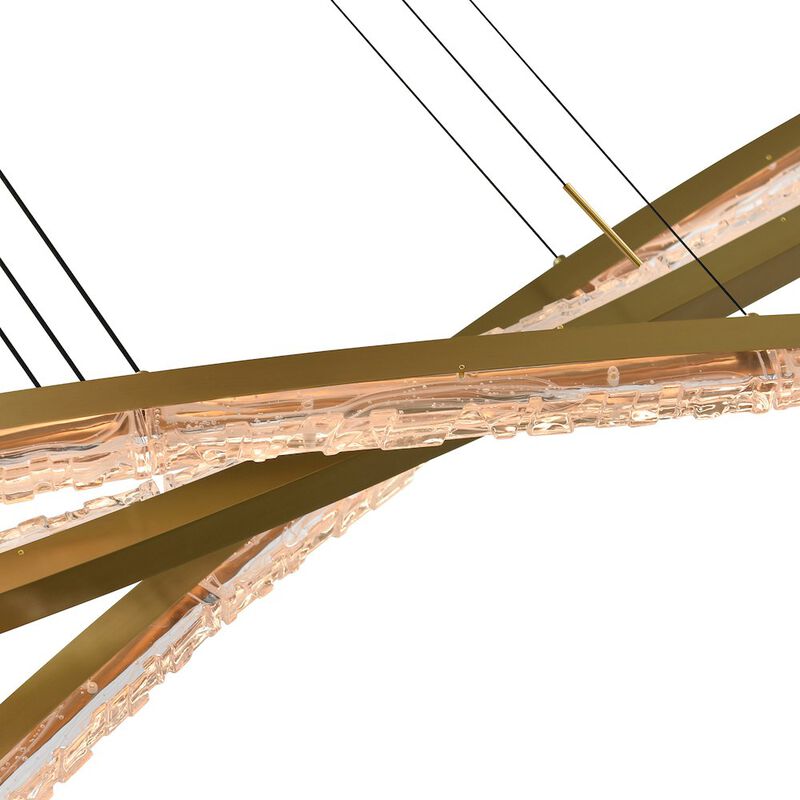 CWI Lighting Saber Integrated LED Brass Chandelier