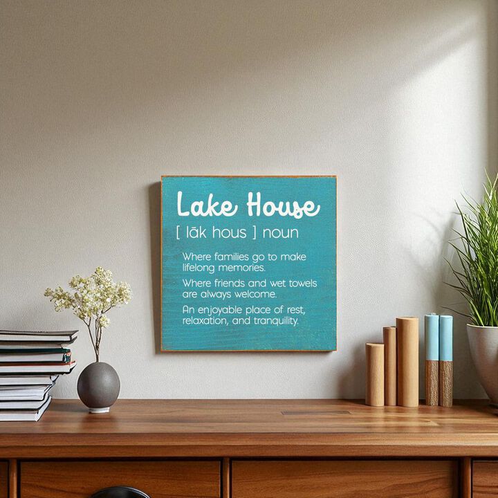 Lake House Definition Wooden Wall Sign for Cabin Decor