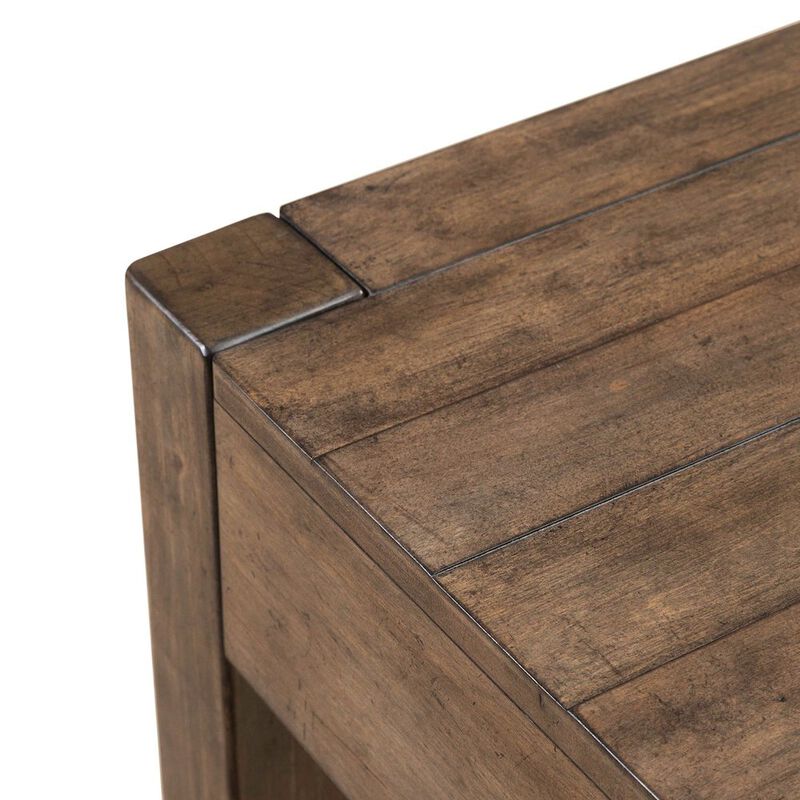 Liberty Furniture Broadmore Living Room Console Table - Cobblestone Brown image number 7