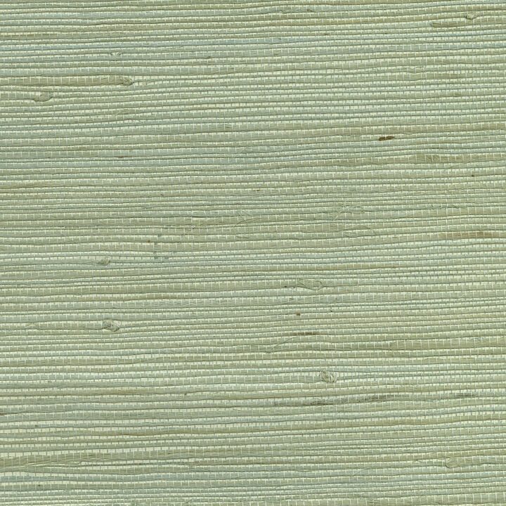 Battan Soft Green Grasscloth Wallpaper