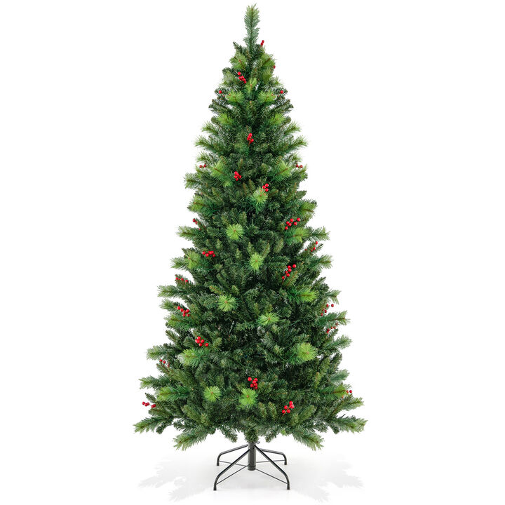 Pre-Lit Artificial Christmas Tree for Holiday Decoration and Festive Ambience