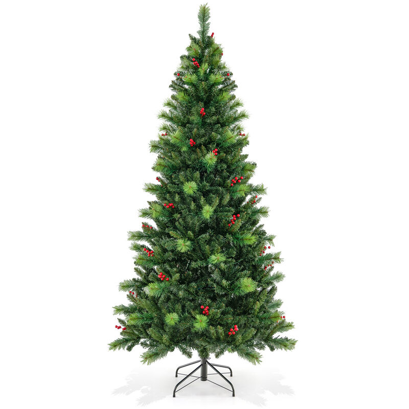 Pre-Lit Artificial Christmas Tree for Holiday Decoration and Festive Ambience