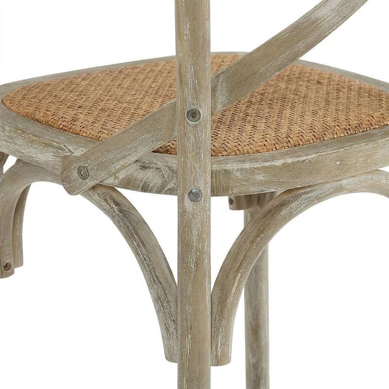 Wooden Dining Side Chairs for Kitchen and Dining Room, Natural, Set of 2 image number 5