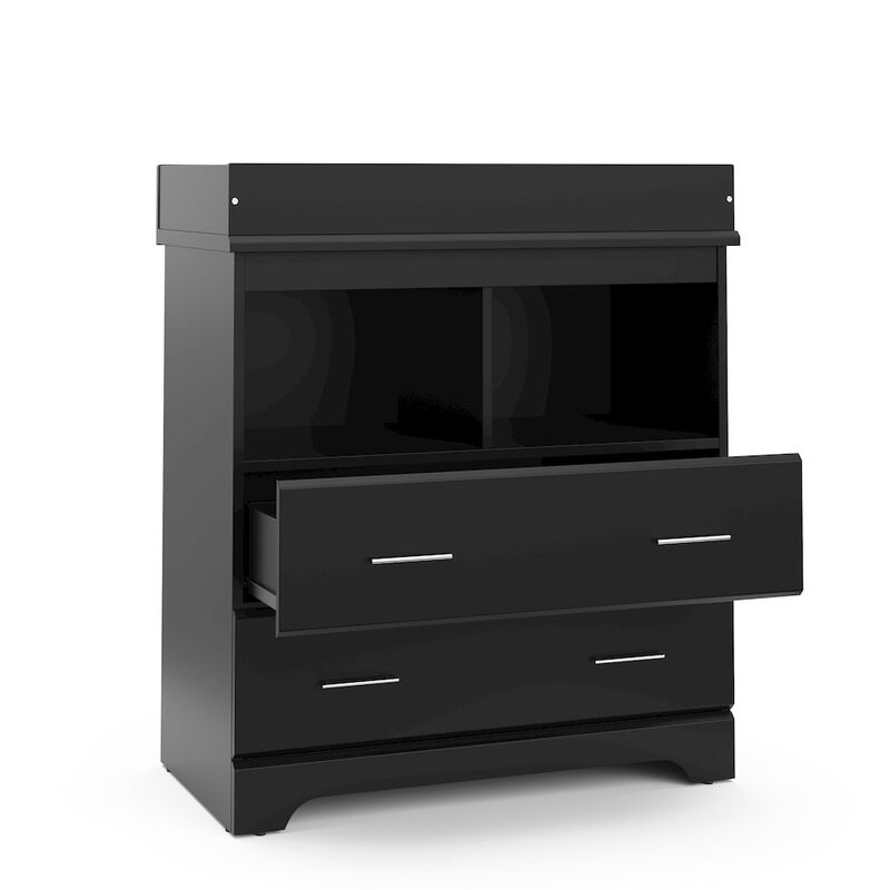 Storkcraft Brookside 2 Drawer Changing Chest - Black