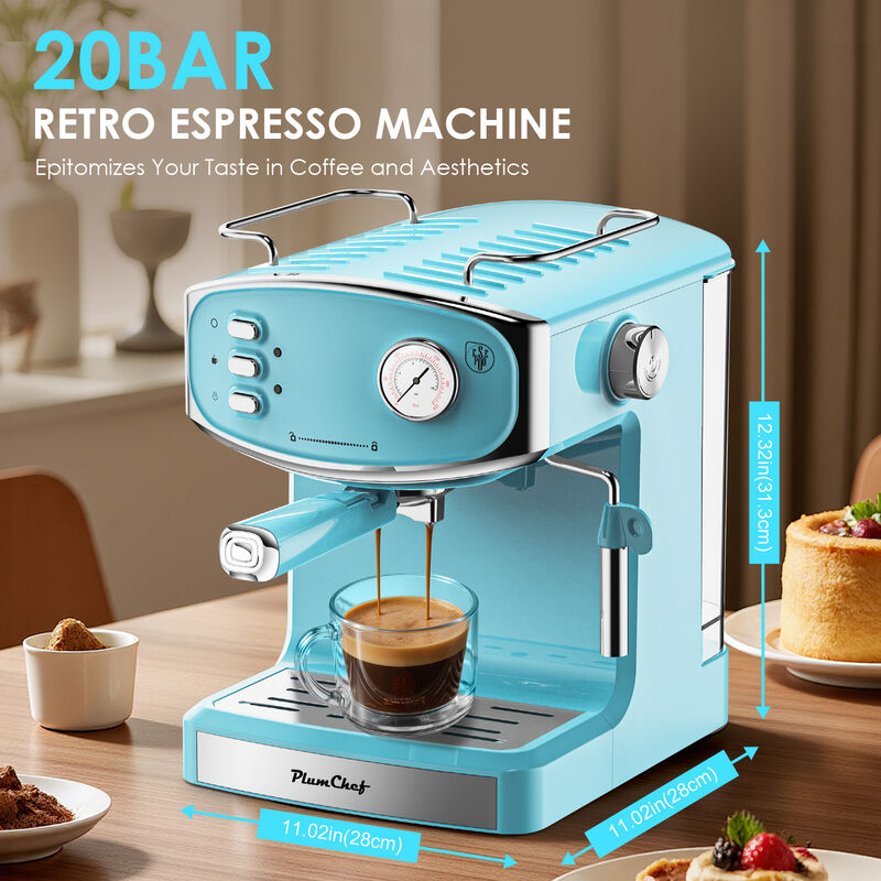 20 Bar Espresso Machine, Espresso Maker with Milk Frother Steam Wand, Pressure Gauge & 54oz Large Water Tank image number 5