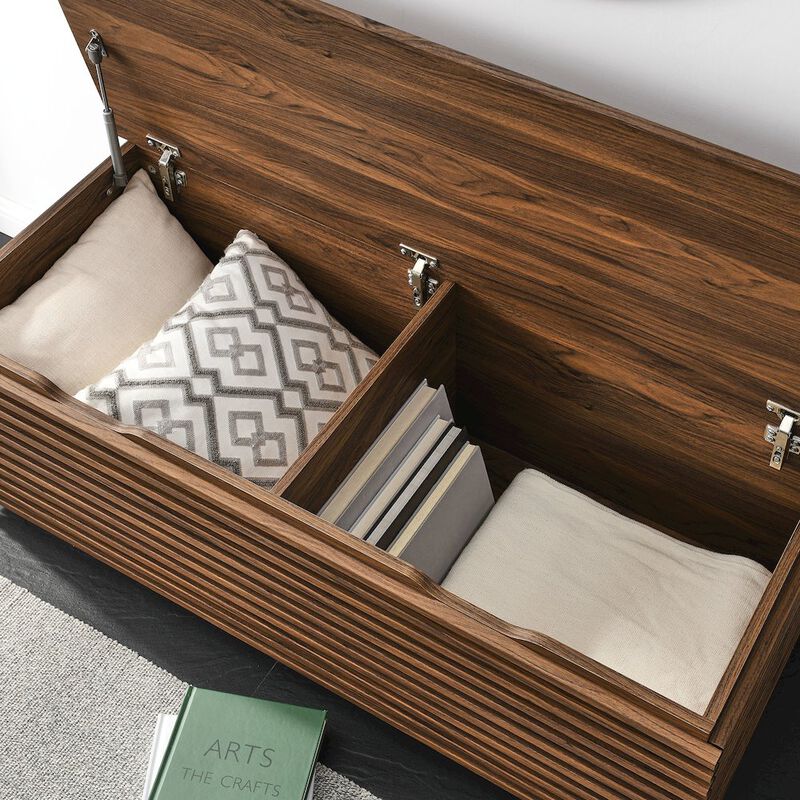 Render Fluted 3-in-1 Hall Tree With Storage Bench and Coat Rack image number 9