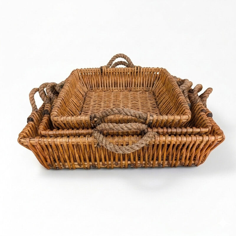 Woven Willow Home Organization Baskets &ndash; Set of 3 image number 0