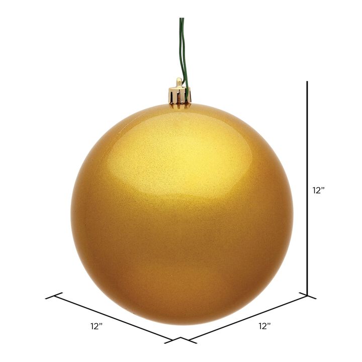 Vickerman 12" Honey Gold Candy Ball Ornament.