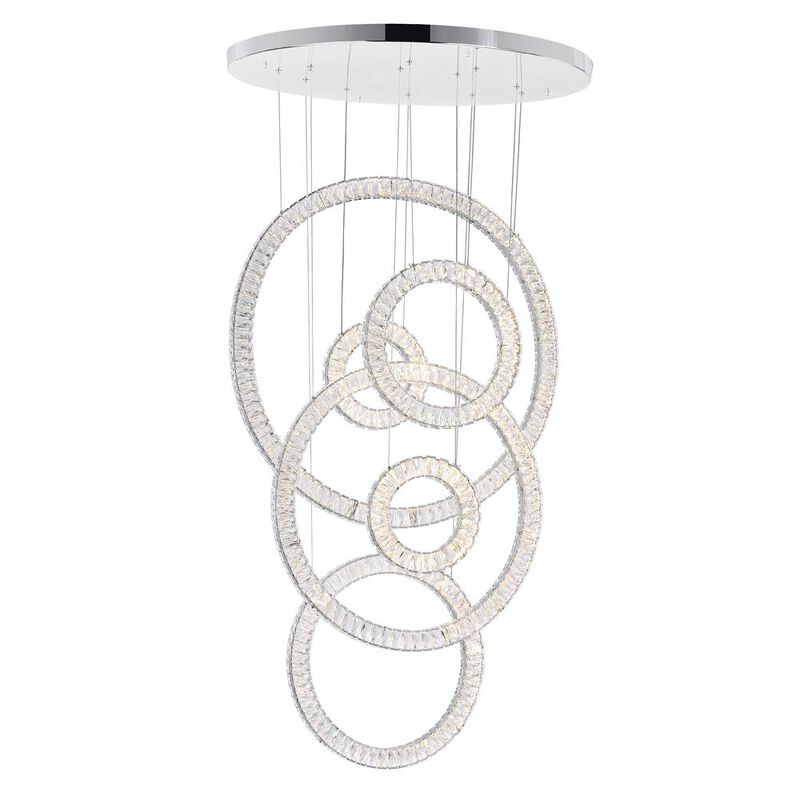 CWI Lighting Celina LED Chandelier With Chrome Finish