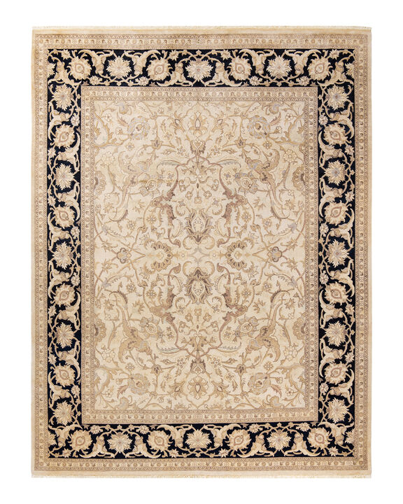 Eclectic, One-of-a-Kind Hand-Knotted Area Rug  - Ivory, 8' 1" x 10' 6"
