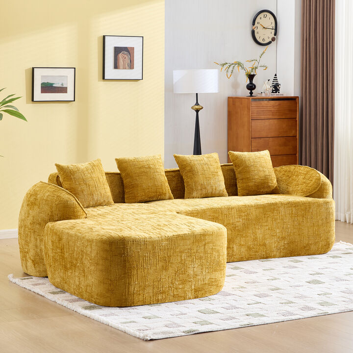 TATEUS L-shaped high-elastic sponge compressed sofa