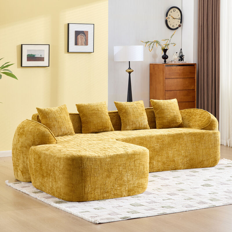 TATEUS L-shaped high-elastic sponge compressed sofa
