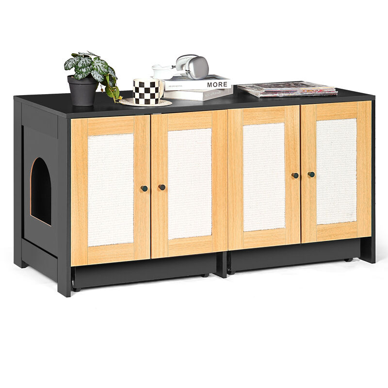 Dabmed Double Cat Litter Box Enclosure image number 6