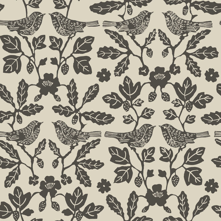 Sparrow & Oak Linen & Charcoal Peel & Stick Wallpaper (Set of 2)