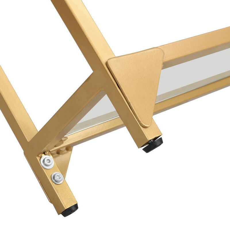 Carolina Living Graydon Slim Console Table - Gold