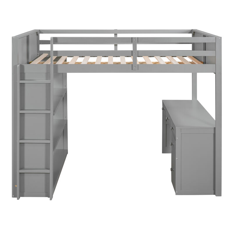 Merax Loft Bed with Ladder and Desk