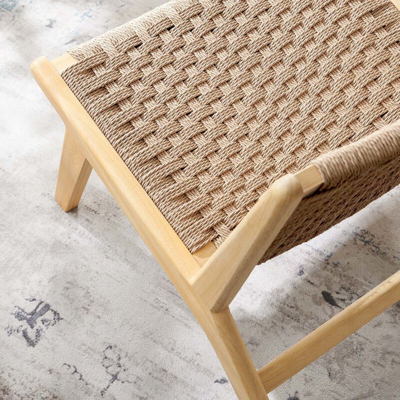 Saoirse Woven Rope Wood Accent Lounge Chair image number 8