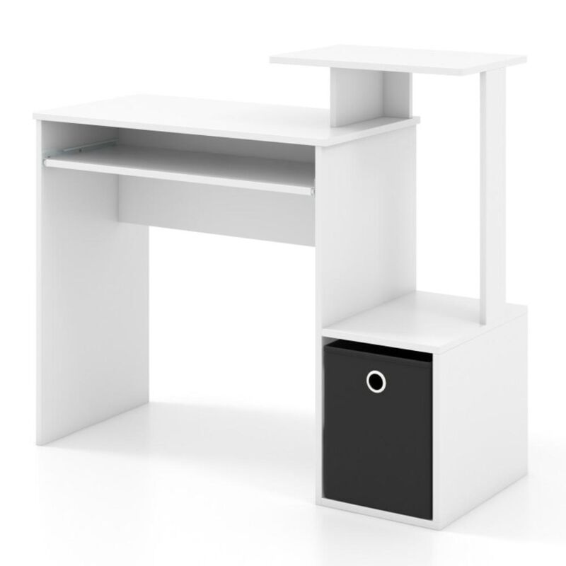 Hivvago Space-saving Computer Desk with Pull-out Keyboard Tray