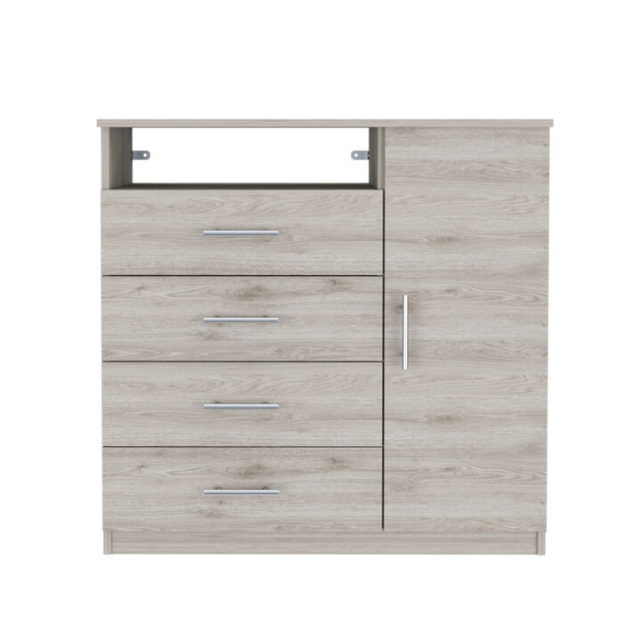 Baylon 4-Drawer 1-Shelf Dresser Light Gray