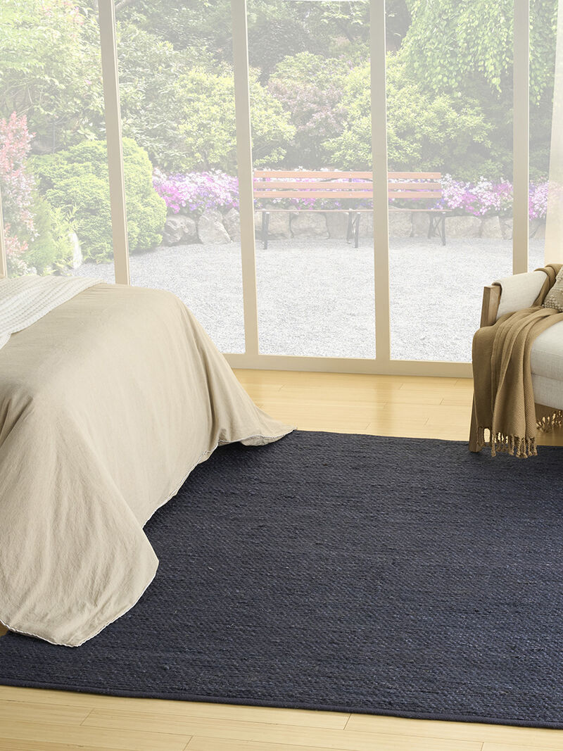 Natural Jute NJT01 Navy 4' x 6' Rug