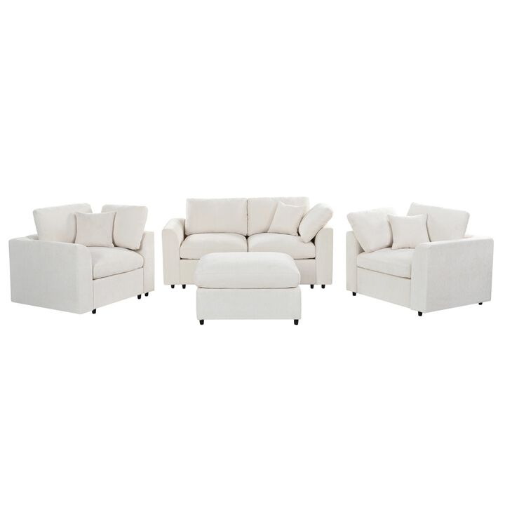 Hubsam U-Style 4-Piece Sofa Set