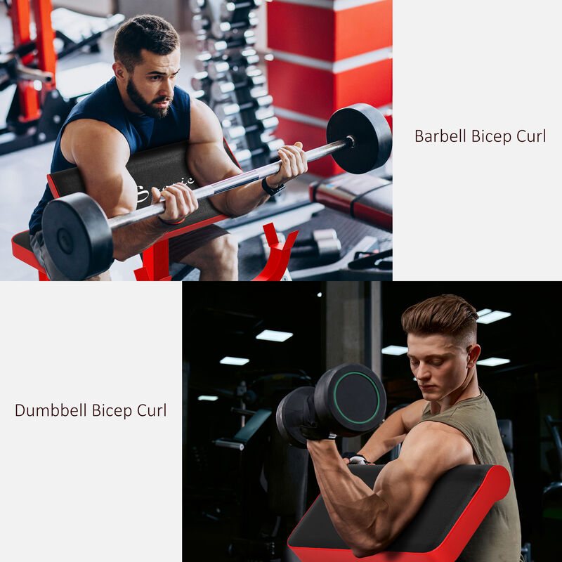 Hivvago Adjustable Preacher Curl Bench for Biceps, Isolated Arm Training Station, 265 lb Capacity image number 6