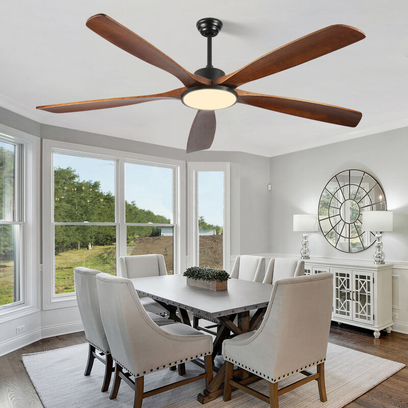 ELEMENT ACE 72-Inch Large Ceiling Fan with Remote Control, Three-Color Dimmable Light, 5 Reversible Blades for Garden, Patio, Farmhouse, Living Room, Bedroom image number 3
