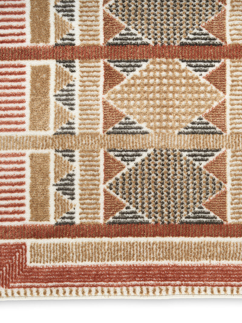 Nordic NRC06 Rust/Multicolor 5' x 7' Rug