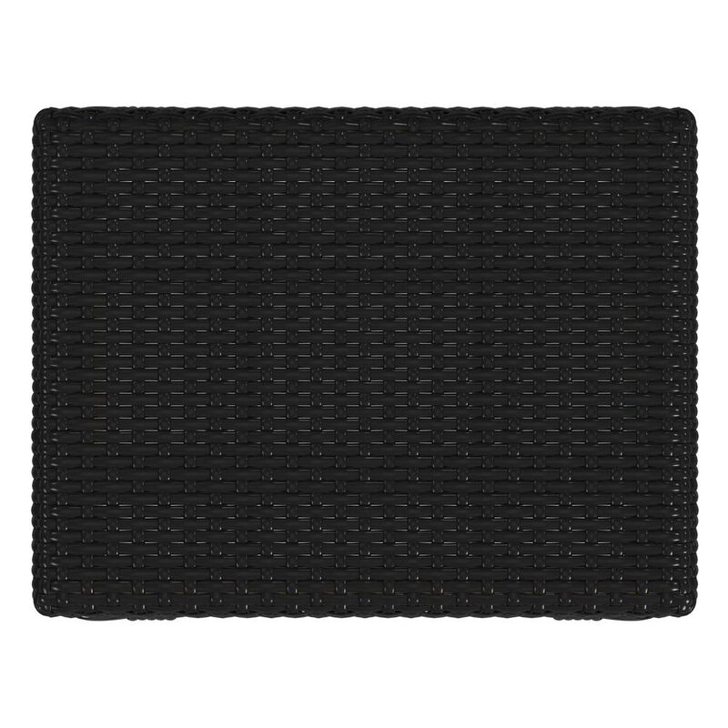 Butler Specialty Robias Rectangular Rattan 24.5 Counter Stool, Black