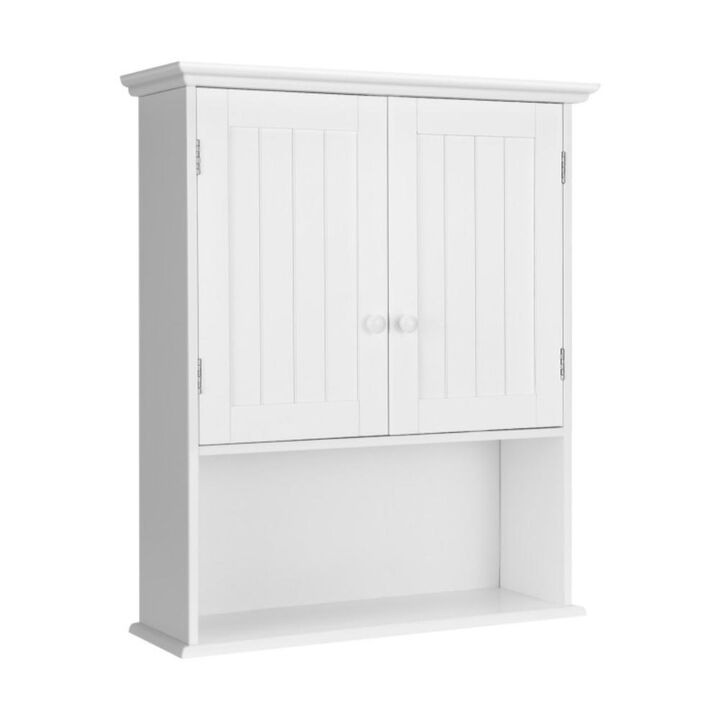 Hivvago 2-Door Wall Mount Bathroom Storage Cabinet with Open Shelf