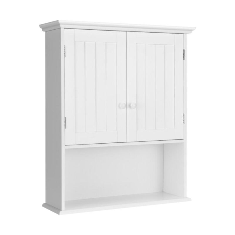 Hivvago 2-Door Wall Mount Bathroom Storage Cabinet with Open Shelf