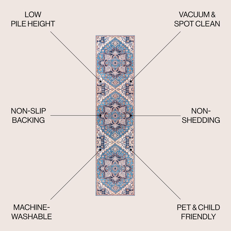 Cirali Ornate Large Medallion Machine-Washable Area Rug