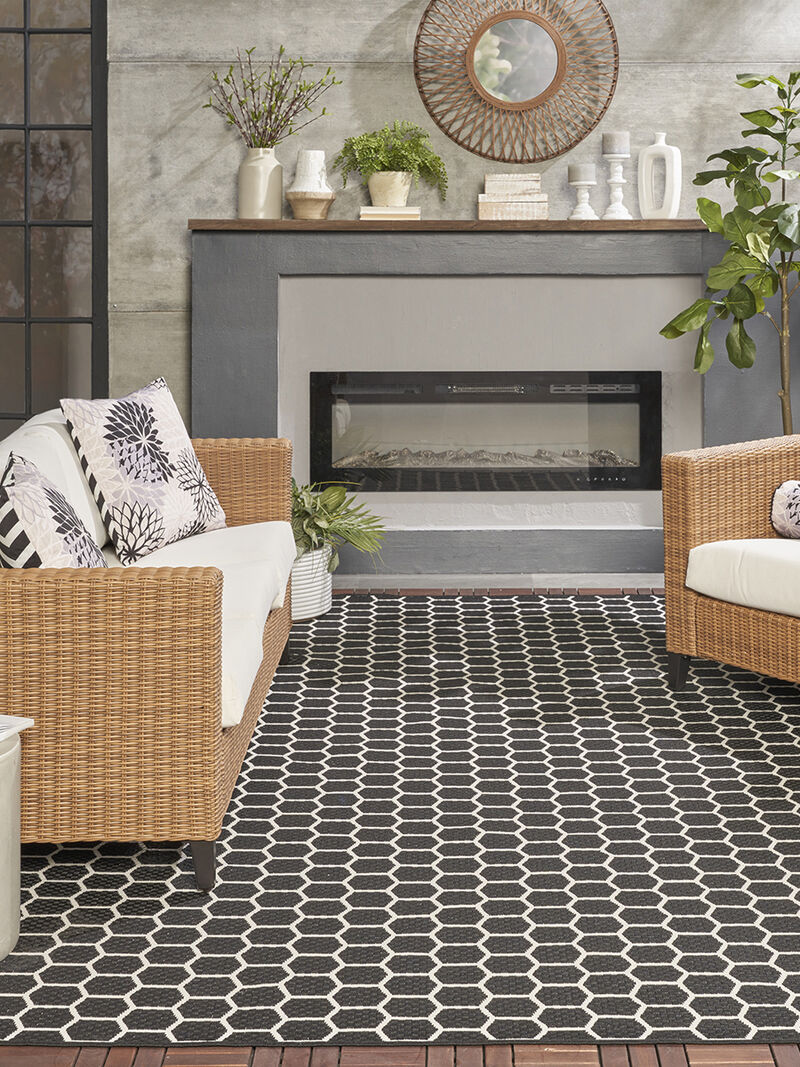 Twist Reversible TWS01 Black 10' x 14' Rug