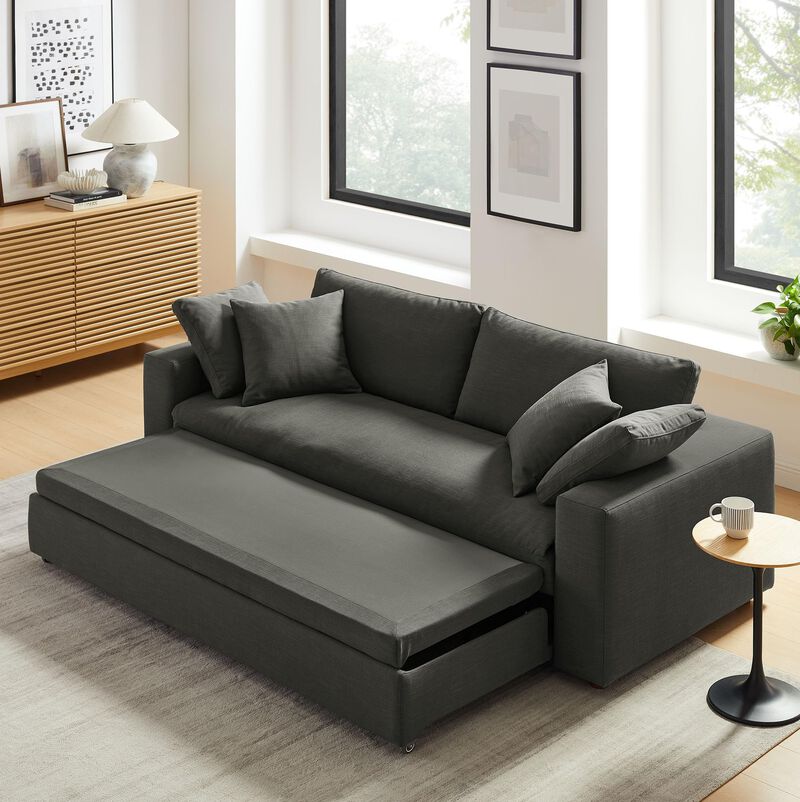 Modway Commix Down Filled Fabric Sleeper Sofa in Gray image number 7