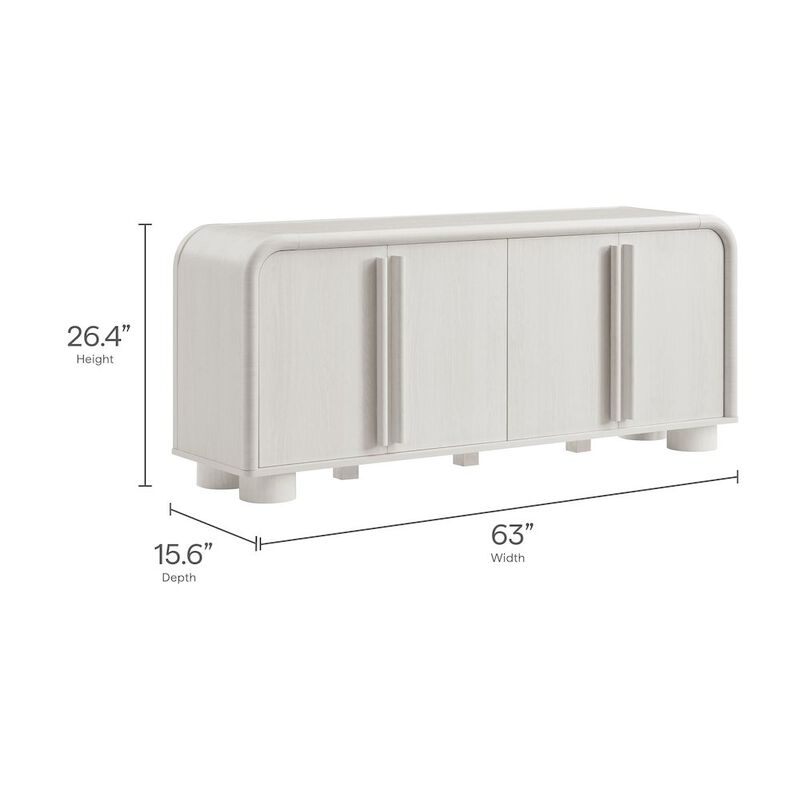 Bellamy 63" Curved Sideboard Cabinet image number 2
