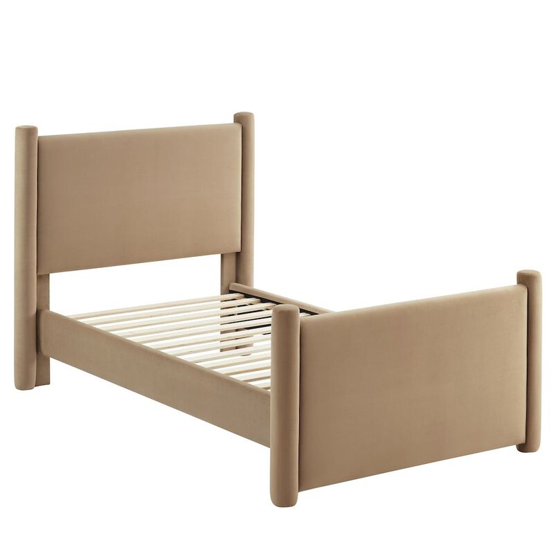 Modway Rael Performance Velvet Twin Platform Bed image number 3