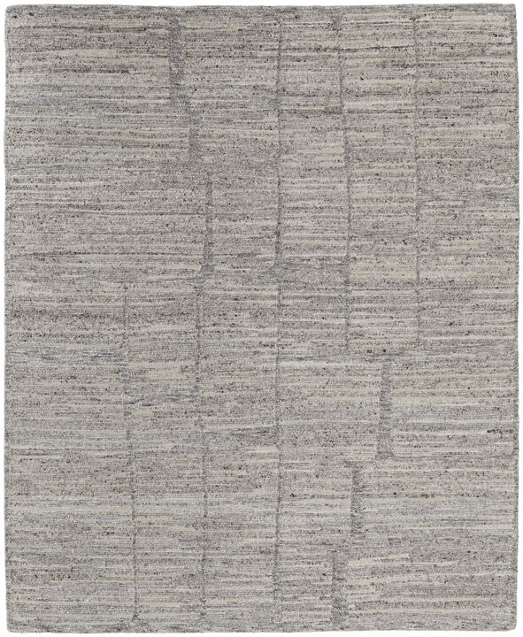 HomeRoots Abstract Hand Woven Worn Faded Area Rug