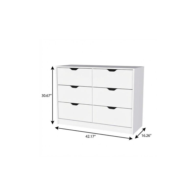 HomeRoots 42" Black Four Drawer Dresser image number 5