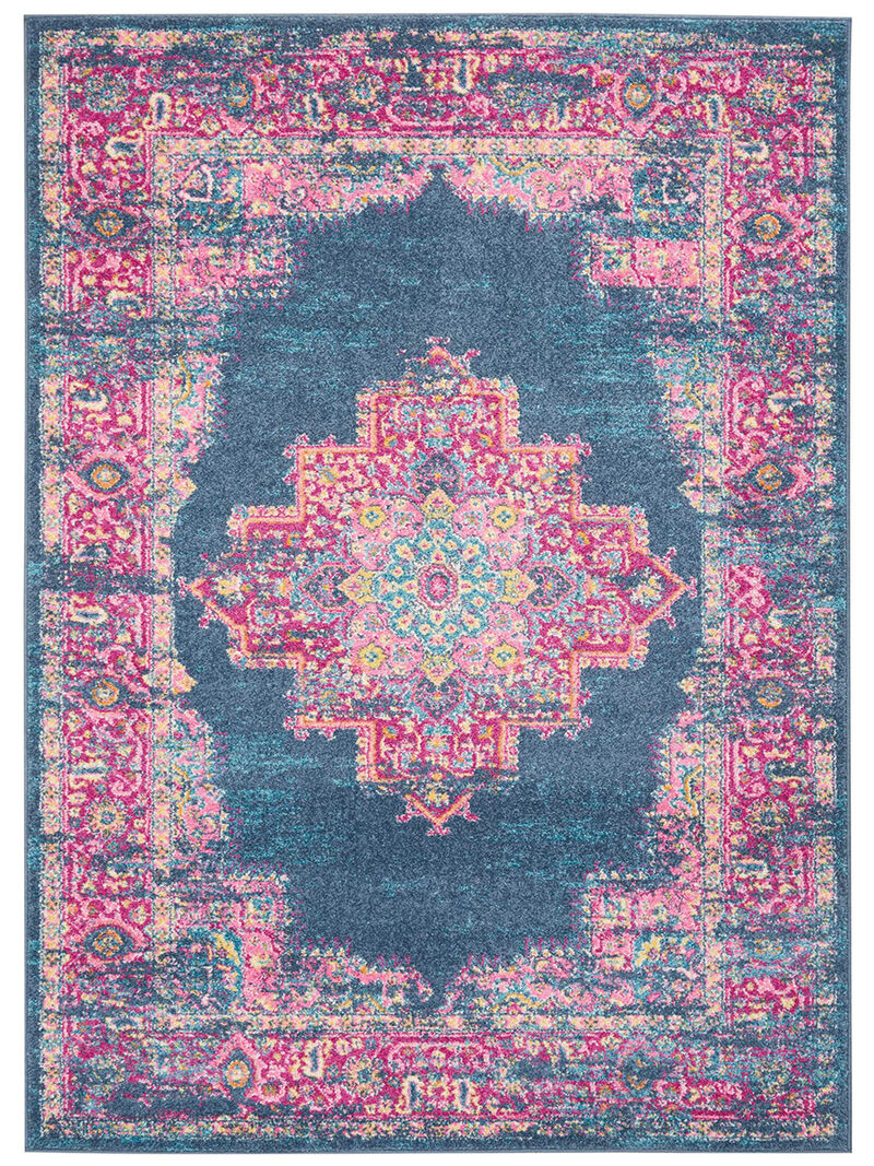 Passion PSN03 Blue 5' x Round Rug image number 0