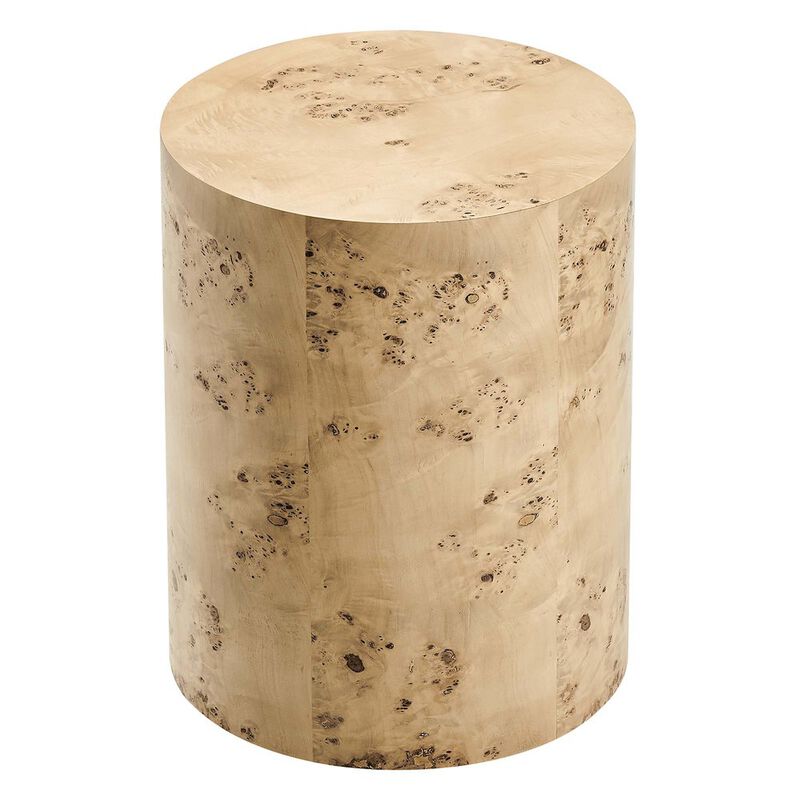 Cosmos 16" Round Burl Wood Side Table image number 3