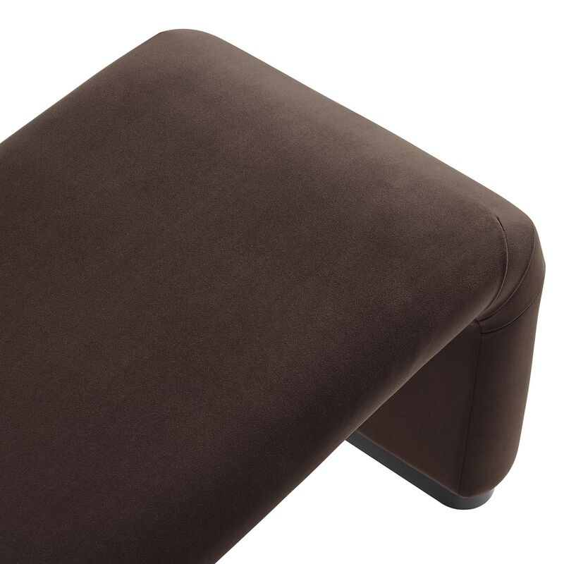 Modway EEI-6734-BRA-CAB Koda Performance Velvet Waterfall Long Bench, Brass Cadet Blue image number 6