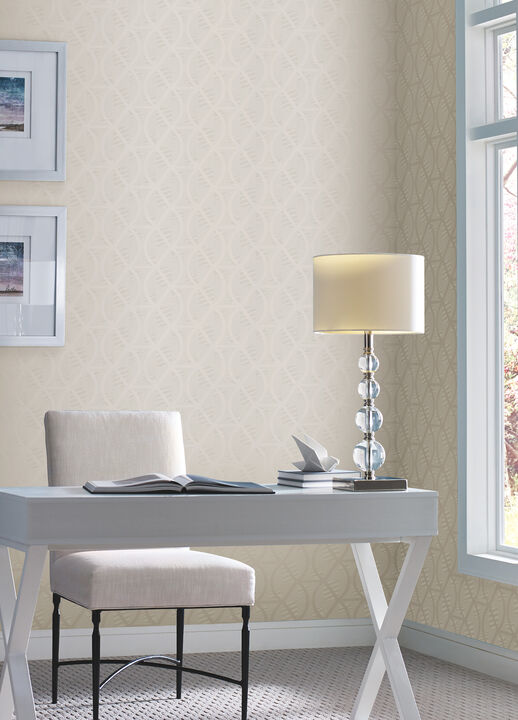 Opposites Attract Cream Wallpaper