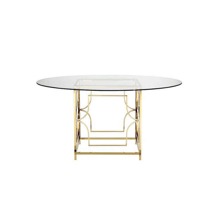 Pangea Home Z-Edward Dining Table Gold